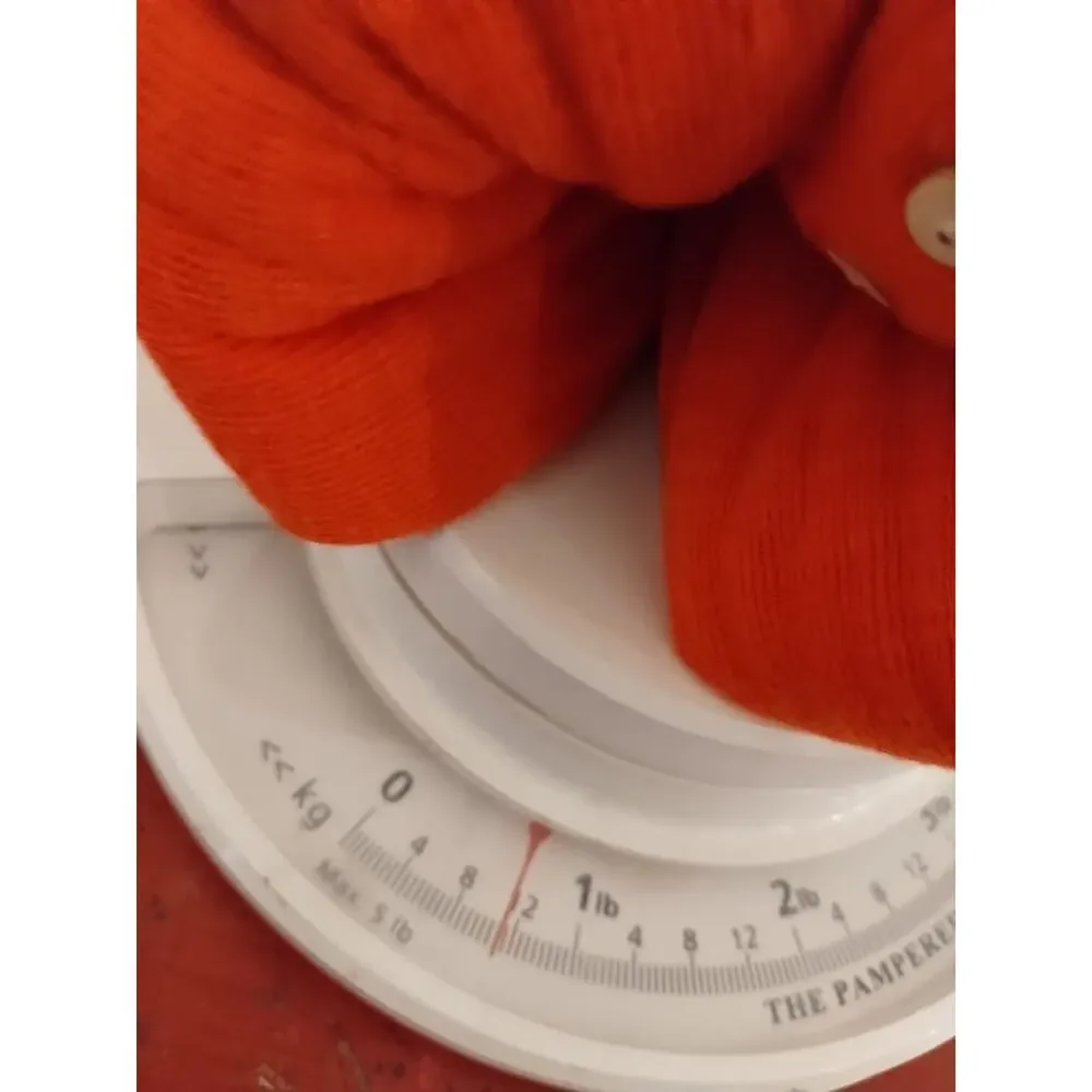 We The Free Back At It Oversize Linen Blend Henley Thick Pullover Orange Top XS